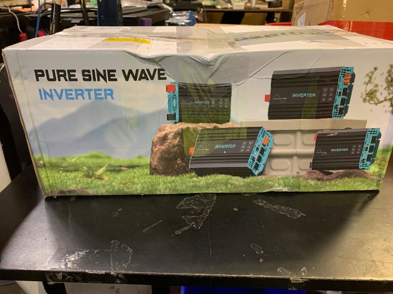 Photo 1 of LANDERPOW Pure Sine Wave 3500W Power Inverter 12V DC to 120V AC for RV, Truck, Home, Off-Grid, Solar, Inverter with 3 AC Outlet, 30W USB-C, 5V 3.1A USB, Hardwire Port, 15FT Remote Control, Surge 7000W