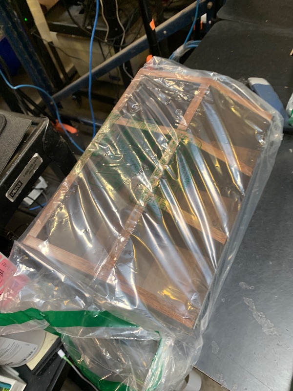 Photo 1 of Yalikop Coffee Station Organizer for Countertop, All in One No Assembly Wood Coffee Creamer Bar Holder with Iron Mesh, Office Tea Bar Accessories Gift for New Home Birthday(Dark Brown,Classical)