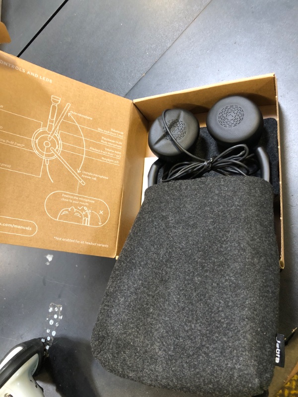 Photo 1 of Jabra Evolve2 50 Wired Dual-Ear Headset - Noise Cancelling Headphones, Bluetooth Headset for Work with Noise Cancelling Microphones, Goes with Online Meeting Platforms Like Zoom & Google, Black