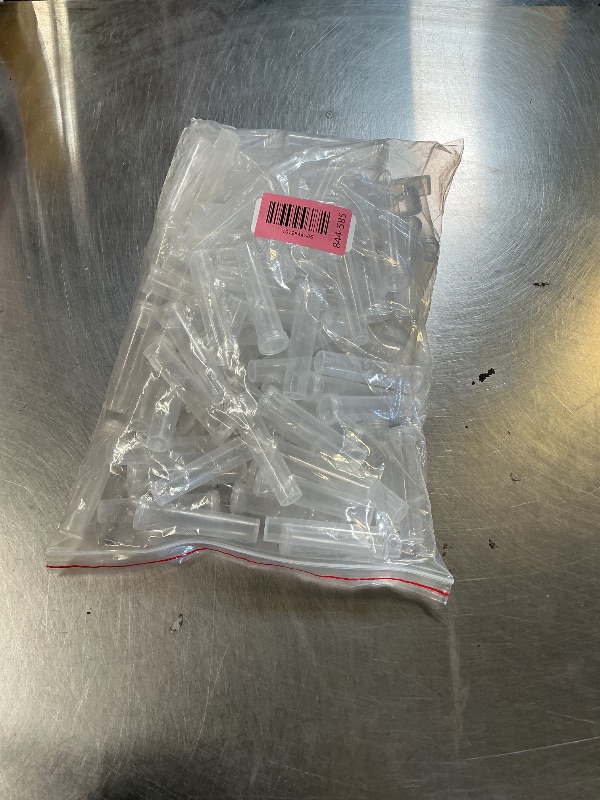 Photo 1 of 100 Pack 2.83inch Floral Water Tubes Plastic Flowers Vials Small Flower Water Holder with Cap for Flower Arrangements Decoration - Clear