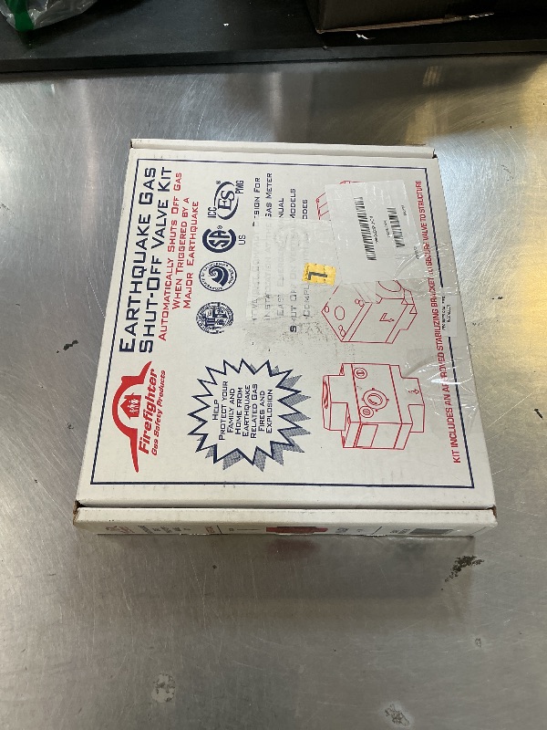 Photo 1 of Watts Little Firefighter Earthquake Gas Shutoff Vertical Valve for Natural Gas and Propane Lines, 1" Connection, 5.4 Magnitude, Bracket and Assembly Kit, Silver