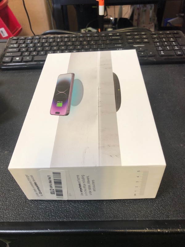 Photo 1 of 1.57"(40mm) NiiTTER Invisible Wireless Charger, Under Desk Wireless Charger, Under Counter Charging for iPhone 17/16/15/14/13/12/ Samsung Galaxy S25/S24/S23/S22/S21(Adapter Included)