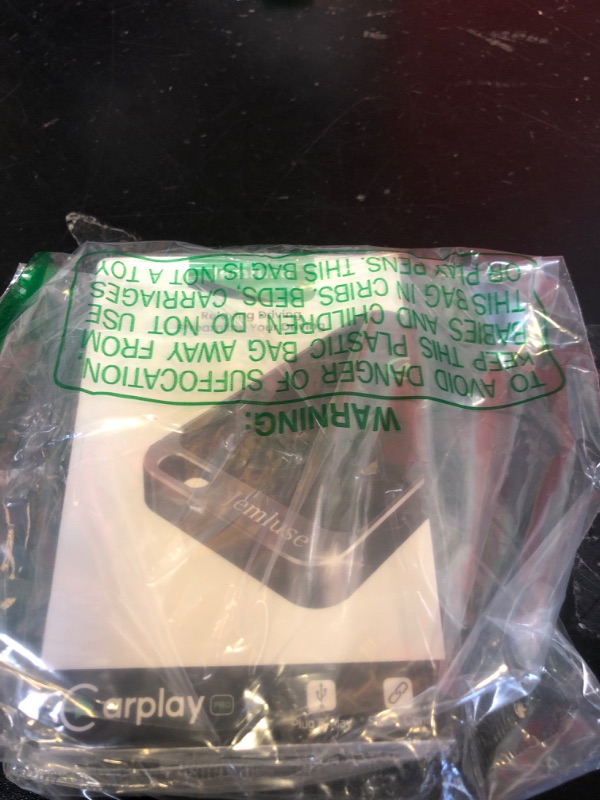 Photo 1 of Jemluse Wireless CarPlay Adapter for Apple iPhone - Multi-User Seamless Connection for Convert Wired to Wireless Car Play Adapter - No Latency from iOS 10+ to Screen w/USB C (Gray)