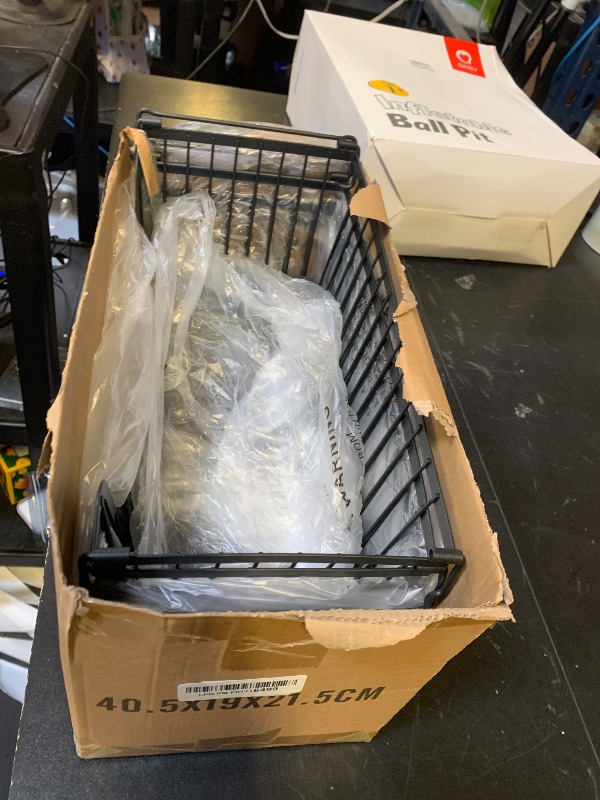 Photo 1 of GAOKASE 4 Pcs Stackable Wire Baskets for Pantry Organizers and Storage,Vegetable Fruit Basket for Countertop,Kitchen Storage Metal Baskets,Produce Potato Onion Storage Bin,Black