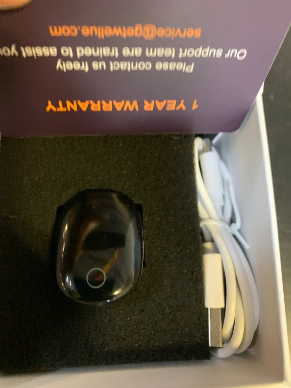 Photo 1 of Wellue O2Ring-S Oxygen Monitor with Vibration Reminder, Bluetooth Pulse Oximeter Tracks SPO2 and Pulse Rate, 24 hrs Battery Life, 4*10 Hours Built-in Memory, Rechargeable Pulse Ox with Free PC & APP