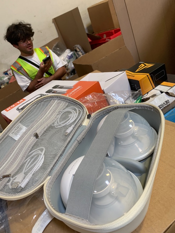 Photo 1 of Momcozy M5 Smart APP Controlled Wearable Breast Pump, Hands-Free Wireless Electric Pump, 3 Modes 9 Suction Levels, BPA-Free, Portable Lightweight, 24mm Flange, 2-Pack Cozy Red