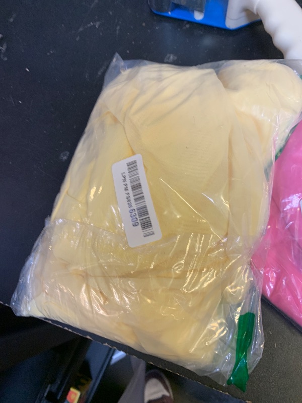 Photo 1 of KUTUMAI Off The Shoulder Maxi Long Dress Corset Ruched Bodycon Formal Wedding Guest Dresses for Women Yellow M