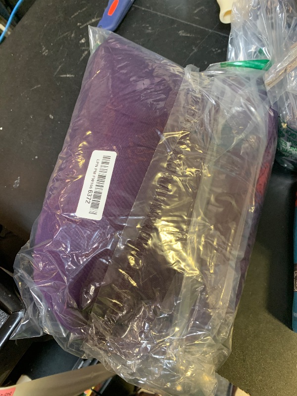 Photo 1 of Wish Care Purple Tulle Tablecloth 60 Inch Spandex Elastic Round Table Cloths Ruffle Tutu Skirt 5ft Wrinkle Free Stretch Fitted Round Table Cover for Baby Shower Wedding Birthday Party Banquet Cake