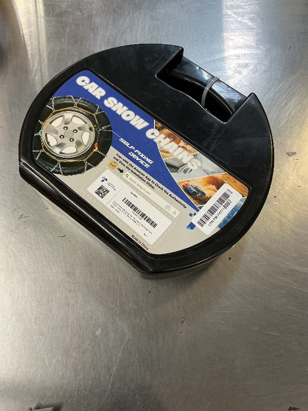 Photo 1 of Snow-Chains Auto Fixing 1 Min Quick Fit Easy Installation Tire-Chains, Portable Reusable Universal Emergency Tire Traction Chain for Passenger Car, Pickup Trucks and SUV - Set of 2 (HKN-120)