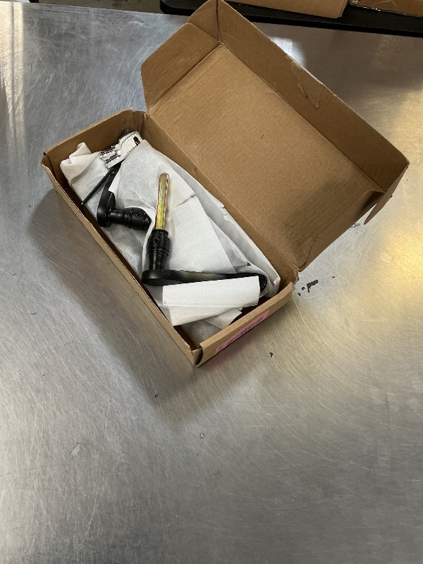 Photo 1 of ReigaHood US Flat Slot Storm Door Handle Complete Set Fits for Larson and Wright Screen Door Hardware, 2-1/2" Handle PZ, 7/8" Backset, 7-1/4" Trimplate H.C., Non-Handed, Matte Black