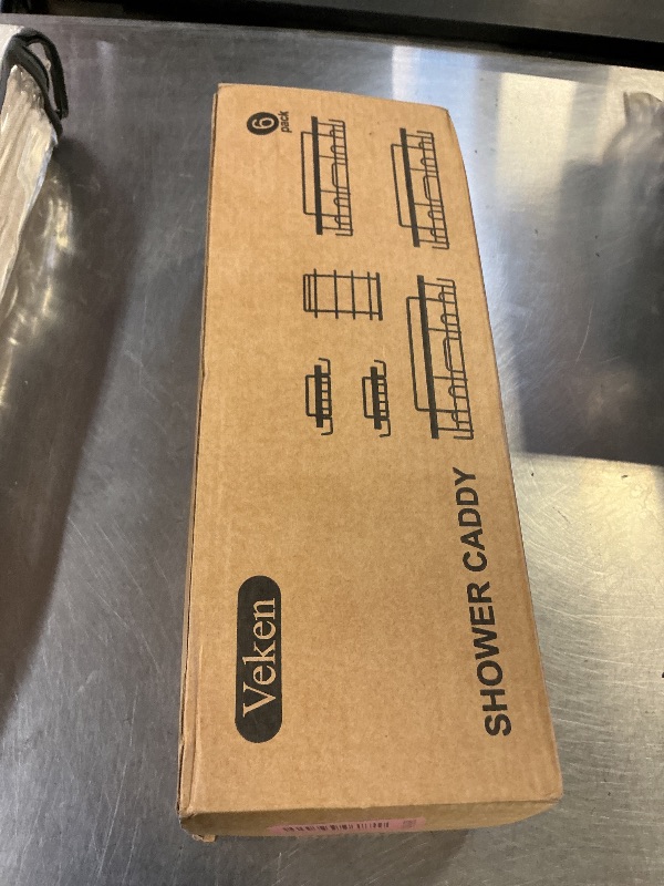 Photo 1 of Veken Shower Caddy 6-Pack, Advanced Rustproof Design, No Drilling Adhesive Shelves, Rack with Soap Holder, Large Capacity Bathroom Organizers and Storage, Wall-Mounted Kitchen & Home Decor