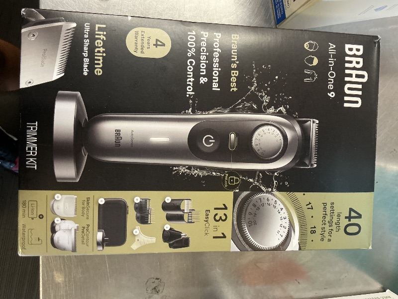 Photo 1 of Braun Series 9 All-in-One Multi Grooming Kit for Men, 13-in-1 Beard Trimmer, Body Groomer, Hair Clipper and Manscaping for Face & Body, 9440
