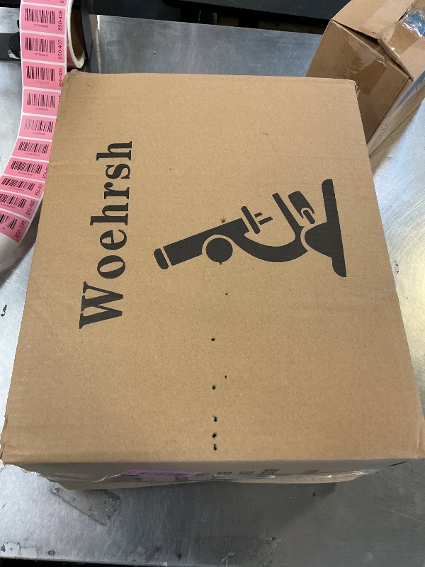 Photo 1 of Woehrsh Trinocular Microscope 40X-5000X Magnification Microscope for Adults, Laboratory Grade with Dual Mechanical Stage and HD USB Camera?Trinocular microscope with electronic eyepiece?