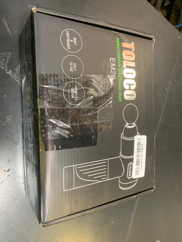 Photo 1 of TOLOCO Massage Gun, Deep Tissue Back Massage for Athletes for Pain Relief, Percussion Massager with 10 Massages Heads & Silent Brushless Motor, Valentines Day Gifts for Him Her, Black