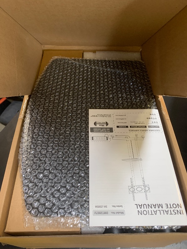 Photo 1 of Rfiver Mobile TV Cart Rolling TV Stand with Power Outlet for 32-75 Inch Screens, Portable TV Stand on Wheels with Height Adjustment, Outdoor TV Mount Stand with Shelf Holds up to 88lbs for Home Office