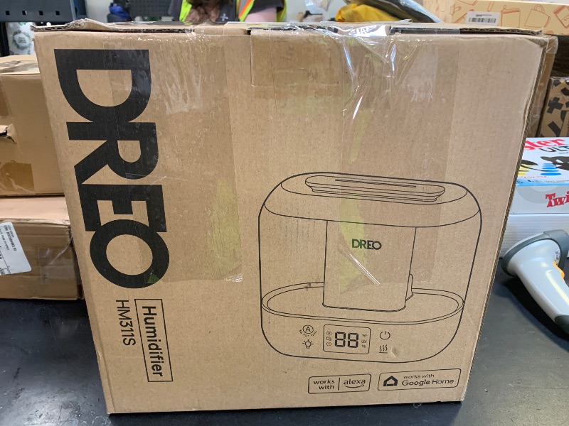 Photo 1 of Dreo Smart Humidifiers for Bedroom, Top Fill 4L Supersized Humidifier Large Room with 28 dB, 36H Runtime, Touch/APP/Voice Control, Nightlight, Cool Mist Humidifiers for Baby, Plants, Indoor, Black