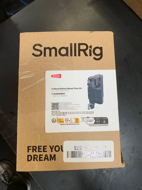 Photo 1 of SMALLRIG V-Mount Battery Plate Kit for 15mm LWS Rods, with Dual Rod Clamp, LCD Screen Protector & Cable Clips, D-Tap & USB-C Supply, All-in One Camera Video Rig for Mirrorless/DSLR