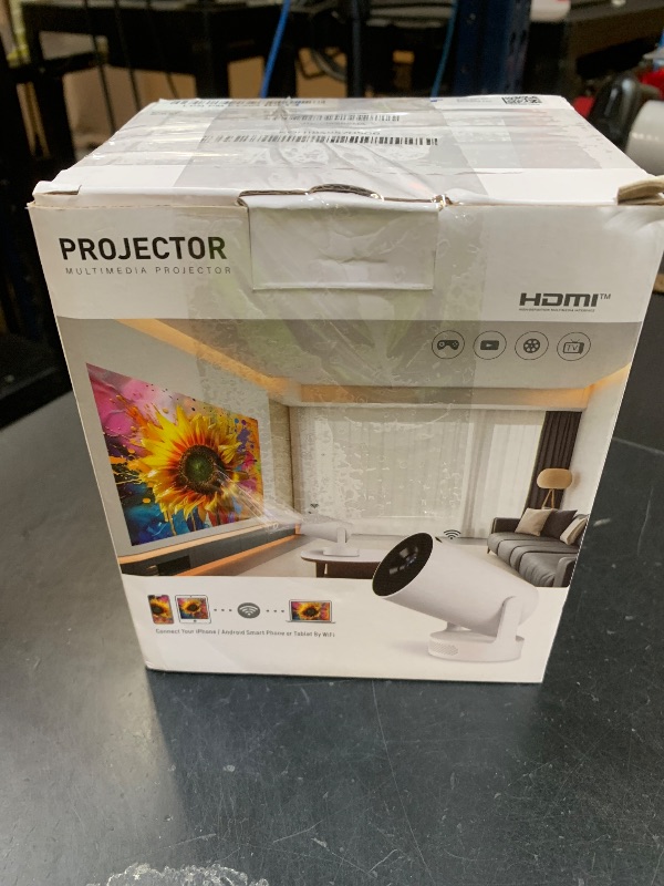 Photo 1 of ********READ CLERK COMMENTS******************MISSING PARTS*******

Mini Portable Projector with 4K Support, Bluetooth 5.4 WIFI6, 5watt Sound Base Speaker, 160 ANSI, Android 11, 210° Rotation , Auto Keystone Correction Video Projector HY300 ULTRA