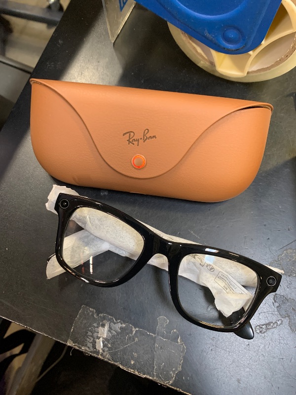 Photo 1 of Ray-Ban Meta (Gen 2), Wayfarer, Shiny Black | Smart AI Glasses for Men, Women — 2X Battery Life — 3K Ultra HD Resolution and 12 MP Wide Camera, Audio, Video — Transitions® Graphite Green Lenses