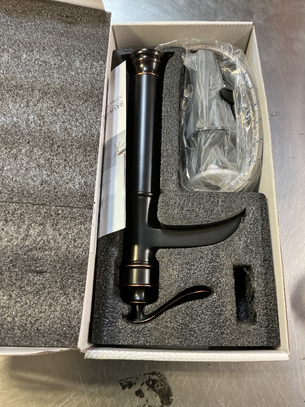 Photo 1 of BWE Waterfall Spout Oil Rubbed Bronze Bathroom Faucet Single Handle One Hole Vessel Sink Faucet ORB Lavatory Faucets Deck Mount Tall Body Commercial