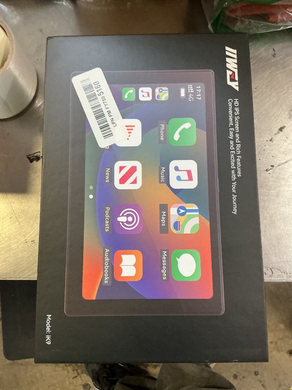 Photo 1 of IK9 9" Wireless CarPlay & Android Auto Screen, Portable Car Stereo with 4K Dash Cam & 1080p Rear Camera, CarPlay with Backup Camera, Touch Screen GPS Display, Mirror Link, Apple Car Play Screen