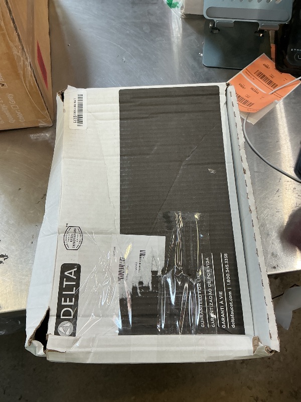 Photo 1 of Delta Modern 14 Series Round Rain Shower Faucet Set, Brushed Nickel Shower Head and Handle Set, Valve Trim Kit, Spotshield Stainless T14269-SP-PP (Valve Not Included)