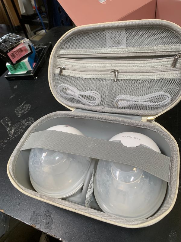 Photo 1 of Momcozy M5 Smart APP Controlled Wearable Breast Pump, Hands-Free Wireless Electric Pump, 3 Modes 9 Suction Levels, BPA-Free, Portable Lightweight, 24mm Flange, 2-Pack Cozy Red