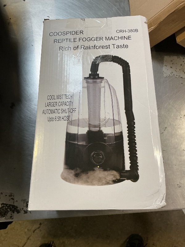 Photo 1 of Coospider 3.8L Reptile Fogger Mister, Quiet Reptile Humidifier for Reptiles Tank, Terrarium Humidifiers with Extended Tube, Automatic Reptile Misting System for Reptiles Amphibians Herps Vivarium