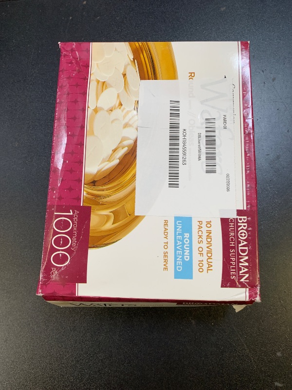 Photo 1 of Broadman Church Supplies Communion Wafer, Round with Cross Design, 1,000 Count1072856206