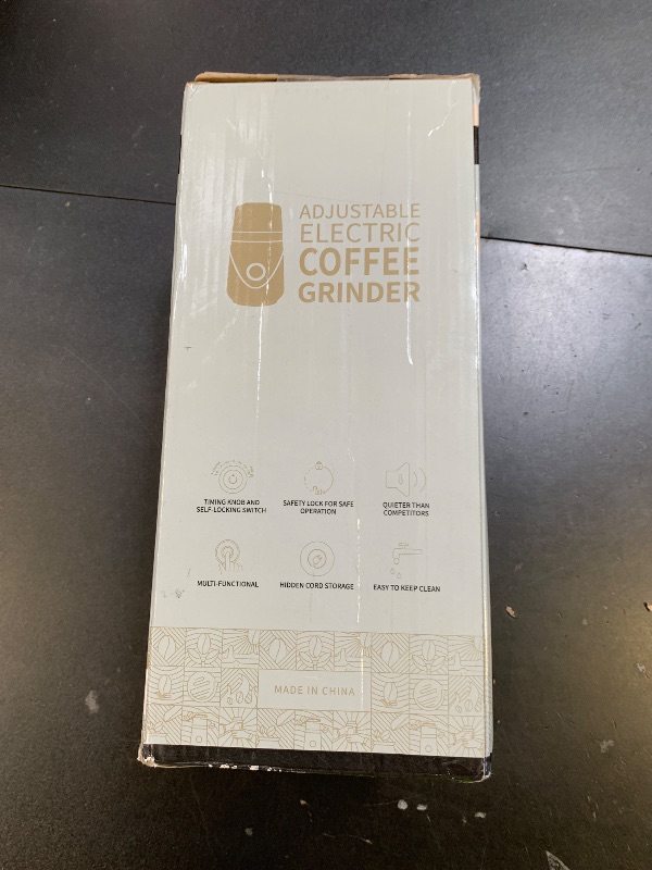 Photo 1 of SHARDOR Electric Super Silent Blade Coffee Grinder, Timed Grind Control Rotary Knob, Adjustable Coarse to Fine for Coffee Beans, Spices & Herbs, with 2 Removable Stainless Steel Bowl, Black