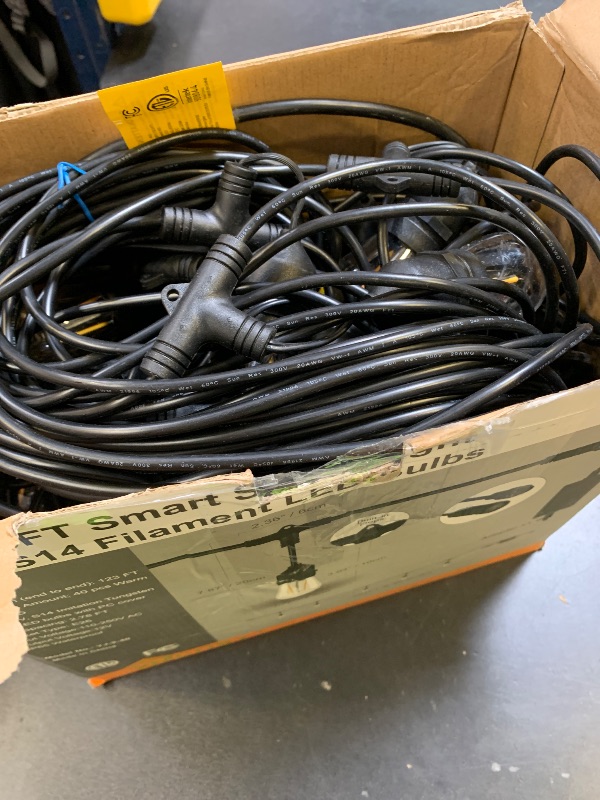 Photo 1 of XMCOSY+ Smart Outdoor String Lights, 123Ft LED Patio Lights Waterproof IP65, App Control, Compatible with Alexa, Dimmable Edison Bulbs Outdoor Light for Yard Porch Bistro Outside