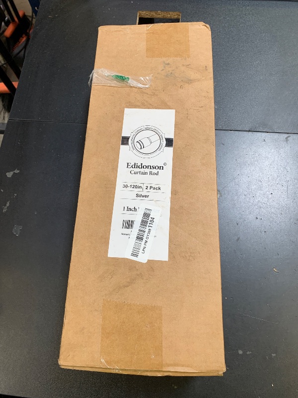 Photo 1 of 1” Diameter Silver Curtain Rods for Windows, 2 Pack 30-120 Inch Heavy Duty Window Rods, Long Adjustable Curtain Rod, Fits Most Standard Windows, Suitable for Bedroom, Living Room, Farmhouse