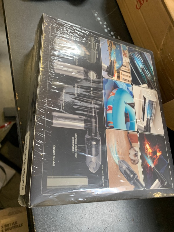 Photo 1 of Compressed Air Duster, 2-in-1 Duster Blower & Vacuum with 320000RPM Super Power, Electric Air Duster Rechargeable, 3-Gear Adjustable Air Blower for Keyboard, Computer, Car, Home, and Outdoor Cleaning