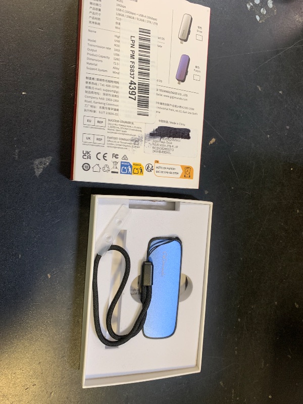 Photo 1 of GiGimundo 2TB External Portable SSD, Up to 1073MB/s Dual Port USB C Thumb Drive USB 3.2 Gen 2+USB A Solid State Drives for iPhone 15/16/17/Android/Mac,Blue