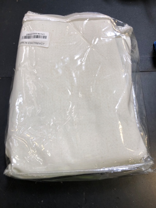 Photo 1 of Extra Long Ivory Curtains for Living Room Blackout 108 Inch Sound Proof Wide Drapes for Large Window Noise Reducing Darkening Curtains for Bedroom Off White 52x108 Ceiling to Floor Length 2 Panel 9 ft