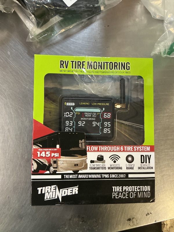 Photo 1 of TireMinder i10 RV TPMS with 6 Flow Through Transmitters, Black