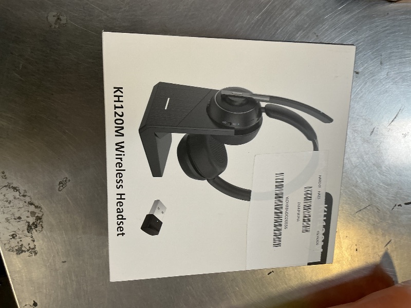 Photo 1 of (2025 Upgraded) Wireless Headset with Mic for Work, Bluetooth Headset with Noise Canceling Microphone with Dongle, Charging Base & Mic Mute, Wireless Headphones for Work from Home/PC/Computer