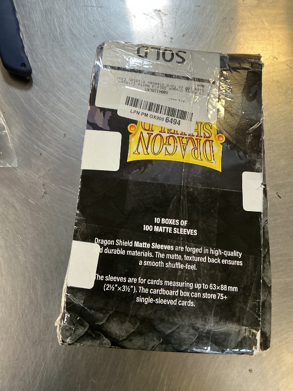 Photo 1 of 10 Packs Dragon Shield Matte Crimson Standard Size 100 ct Card Sleeves Display Case