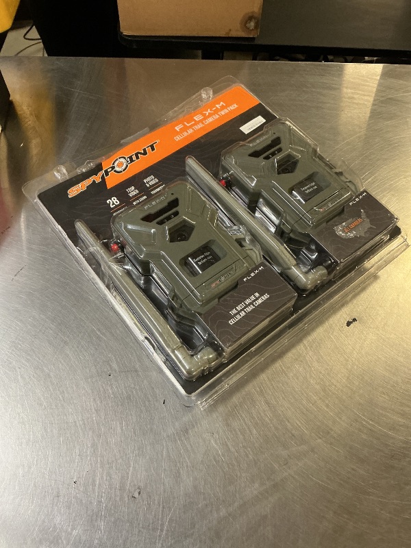 Photo 1 of SPYPOINT Flex-M Twin Pack Cellular Trail Cameras - Best Hunting Accessories, No WiFi Needed, GPS, Night Vision, Dual-Sim LTE, IP65 Water-Resistant Game Camera, 28MP Photos, 720p Videos + Sound (2)