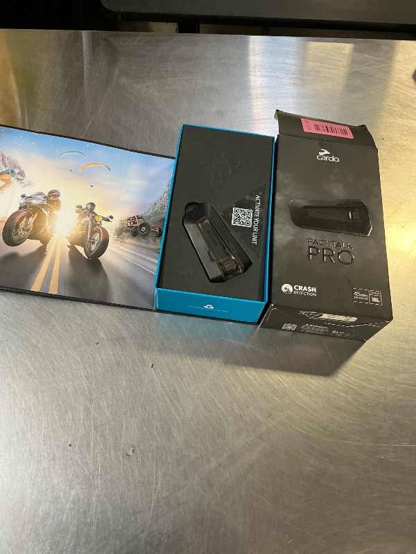Photo 1 of Cardo PACKTALK PRO Motorcycle Helmet Communication System Intercom, Crash Detection, Auto On/Off, Air Mount, 45mm Speakers, Single Pack