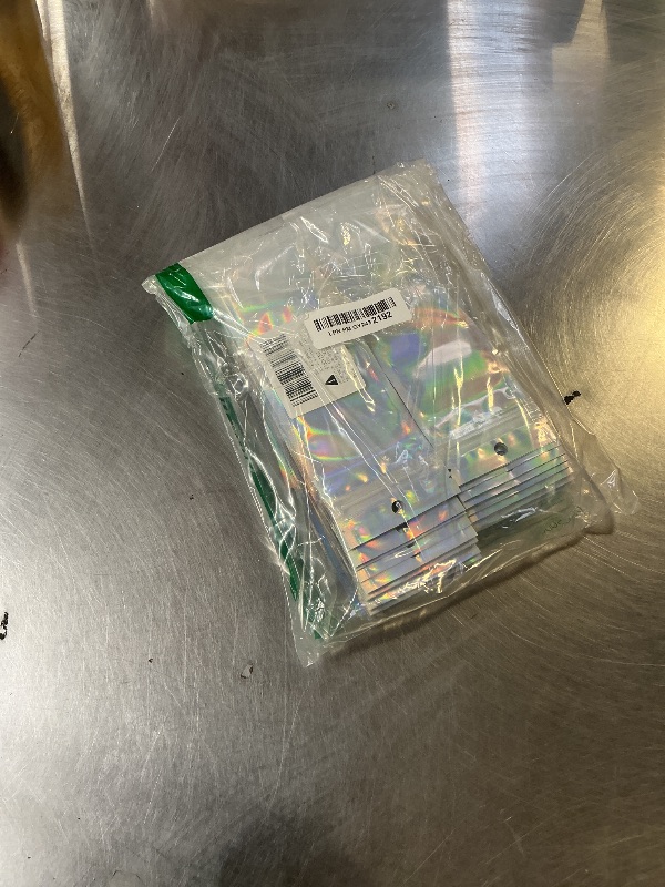 Photo 1 of 100 Pcs 2.7x9 Inch Holographic Pen Bags - Resealable Smell-Proof Packaging Bags for Party Favors, Food Storage, Cosmetics, Jewelry, Craft Supplies & Lip gloss