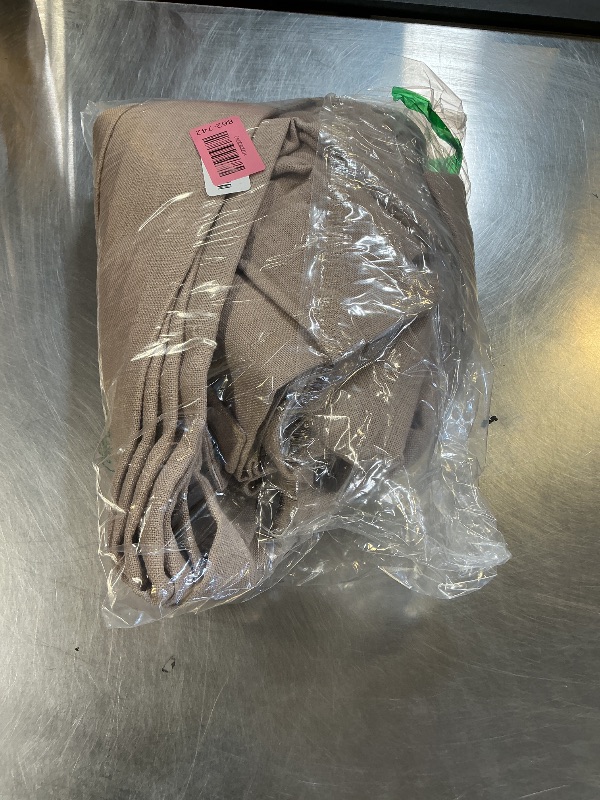 Photo 1 of Pleated Linen Curtains 90 Inches Long for Living Room Pinch Pleat Hooks Track System Back Tab Custom Made Memory Shape Drape Privacy Protection Grey Beige Living Room Bedroom Window Curtain 90 Inch