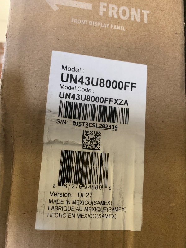 Photo 1 of Samsung 43-Inch Class Crystal UHD U8000F 4K Smart TV (2025 Model) Endless Free Content, Crystal Processor 4K, MetalStream Design, Knox Security, Alexa Built-in