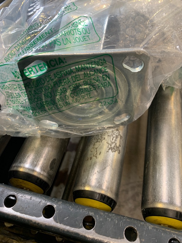 Photo 1 of (1 Pack) RRQ 10 Inch Caster Wheels, Pneumatic Swivel Caster Wheels with Zinc Top Plate 360 Degree Rotation for Cart, Dolly, Trolley, Workbench and Wagon, Black Rubber Wheels, 600 Lbs Total Capacity