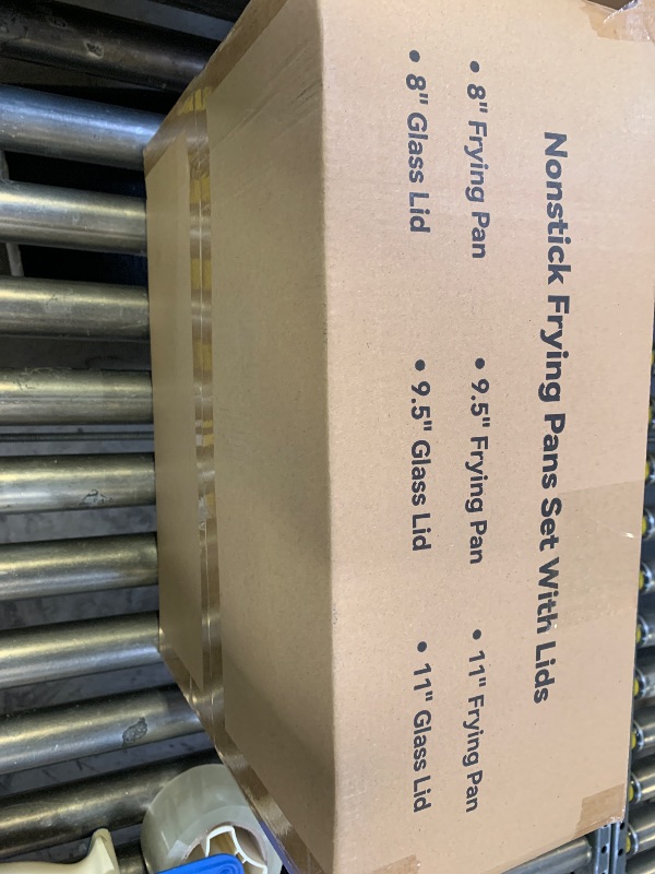 Photo 1 of Kikcoin Non Stick Frying Pans with Lid, 3 Pack Ceramic Frying Pan for Cooking, 8+9.5+11 Inch Omelette Pans Set with Stay Cool Handle, Induction Ready, Free of PFAS PFOA PTFE, Oven/Dishwasher Safe