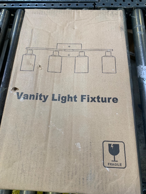 Photo 1 of MOKATNG 4-Light Bathroom Light Fixtures, Brushed Gold Vanity Light with Milky White Shades, Bathroom Lighting Fixtures Over Mirror, Modern Bathroom Wall Lamp for Mirror Living Room Cabinet Bedroom