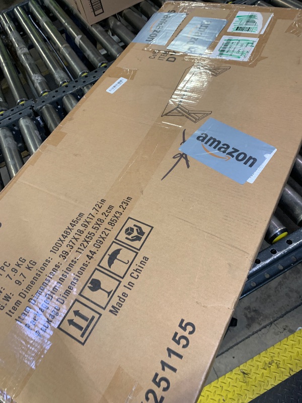 Photo 1 of Wolawu Coffee Table Living Room Table White Center Table, Simple Modern Faux Marble Rectangular Tea Tables with Sturdy Gold Metal Frame,Industrial Wooden Coffee Table for Bedroom Home Office