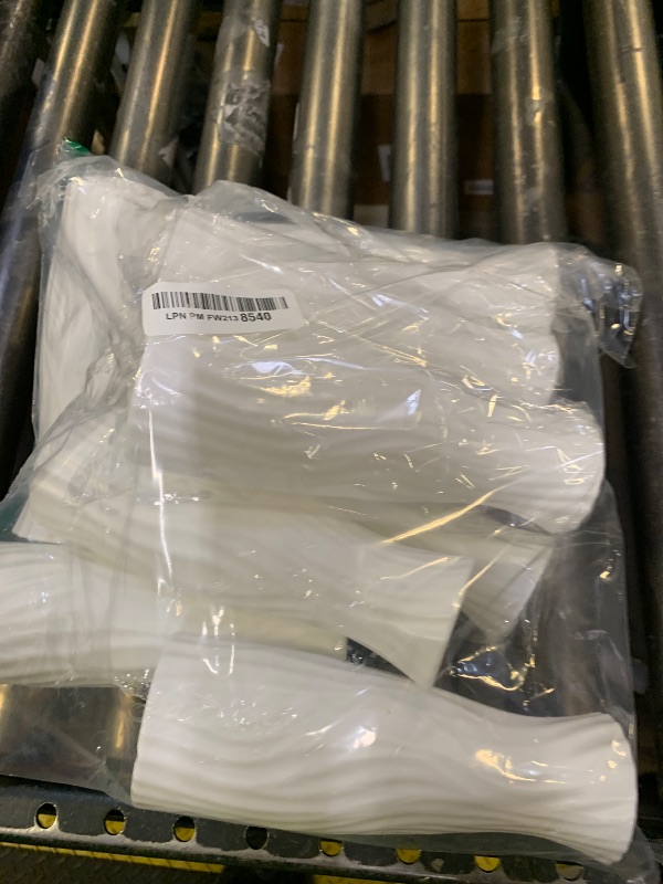 Photo 1 of 10 Pack Composite Plastic Flower Vase,8" Tall Conic White Vases,Unbreakable Vase Floral Vases for Table Centerpieces, Bouquets, Home Decor, Living Room