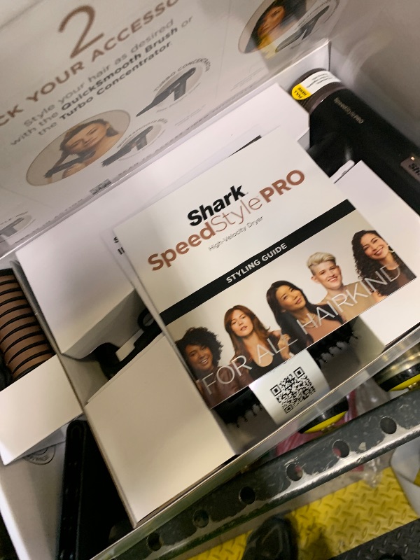Photo 1 of Shark SpeedStyle Pro Professional Performance High-Velocity Hair Dryer System with Scalp Shield and IQ Speed Styling & Drying Suite, Straight and Wavy Hair, Lightweight, Ionic, No Heat Damage, HD731