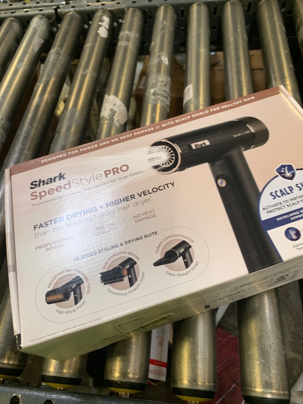 Photo 1 of Shark SpeedStyle Pro Professional Performance High-Velocity Hair Dryer System with Scalp Shield and IQ Speed Styling & Drying Suite, Straight and Wavy Hair, Lightweight, Ionic, No Heat Damage, HD731